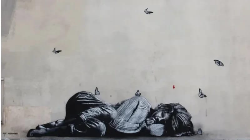 Jef Aérosol à la Butte‑aux‑Cailles : Portraits, Flèche Rouge & Pochoirs Cultes