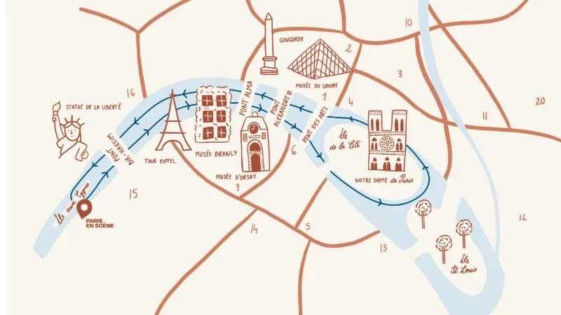 巴黎舞台公司新年除夕巡游路线图