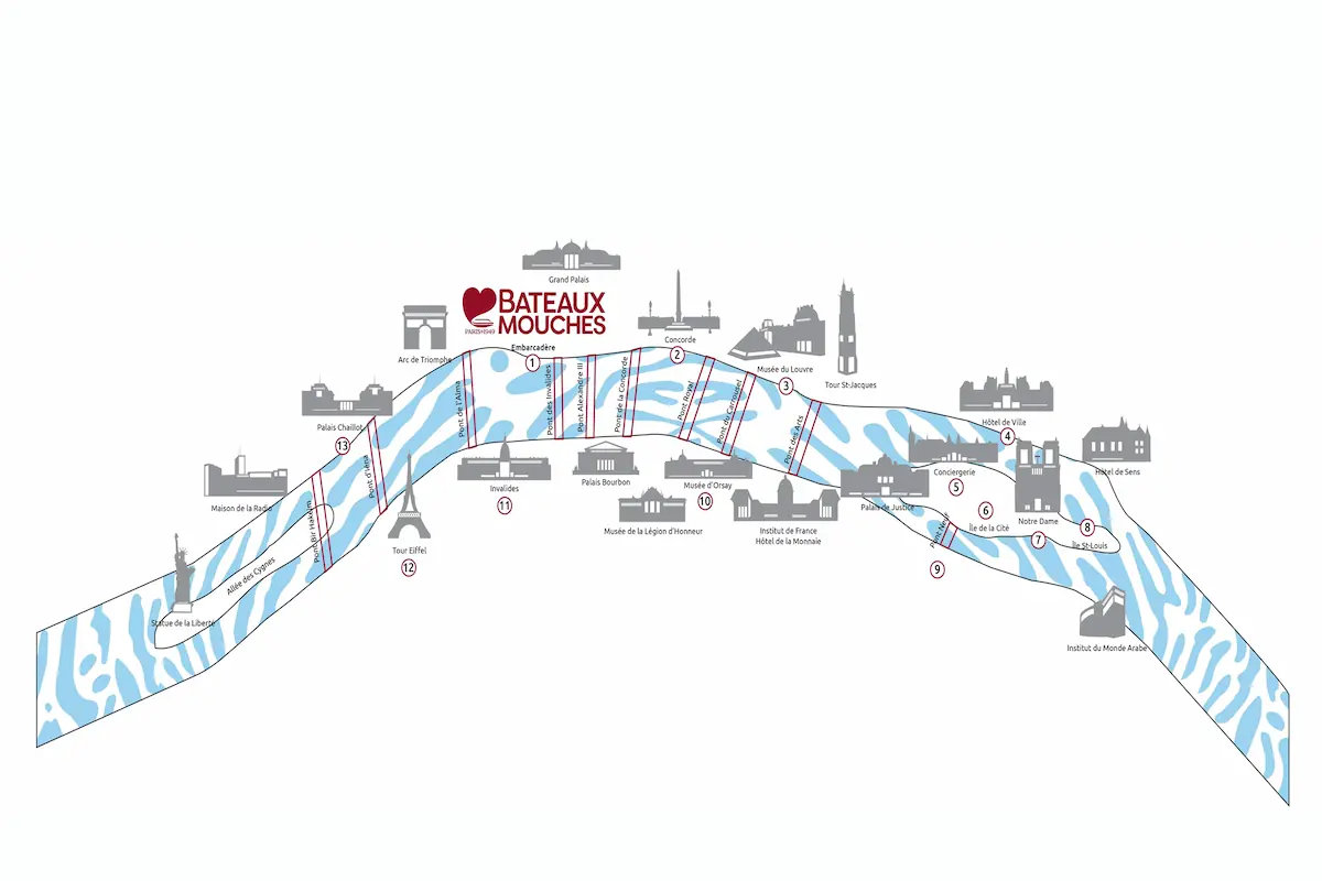 Access map & route – Bateaux-Mouches, Port de la Conférence